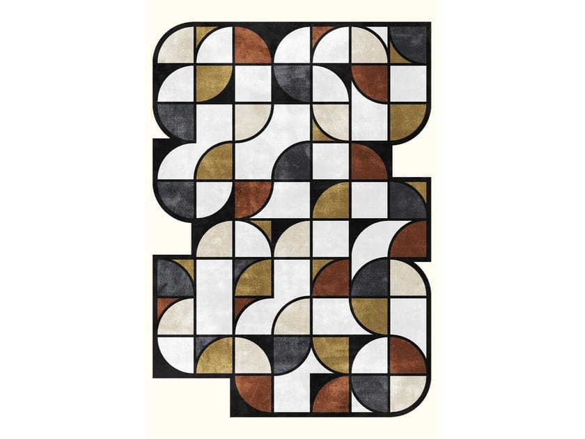 Ковер ручной работы из бамбукового волокна Sirecom Tappeti Моноскоп ARCH-00086870