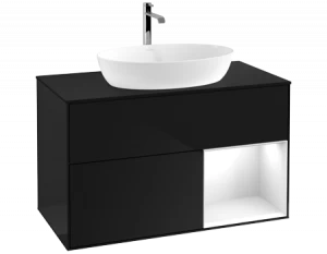 Villeroy&Boch Тумба под раковину Прямоугольная версия F782GFPH Finion Glossy Black Lacquer