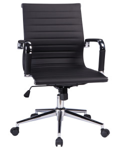 90559655 Офисное кресло Clayton lmr-118b экокожа цвет черный STLM-0282264 DOBRIN