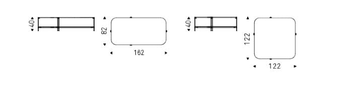 Низкий журнальный столик из хрусталя и керамики Cattelan italia BIPLANE ARCH-00099523 - Вид №5