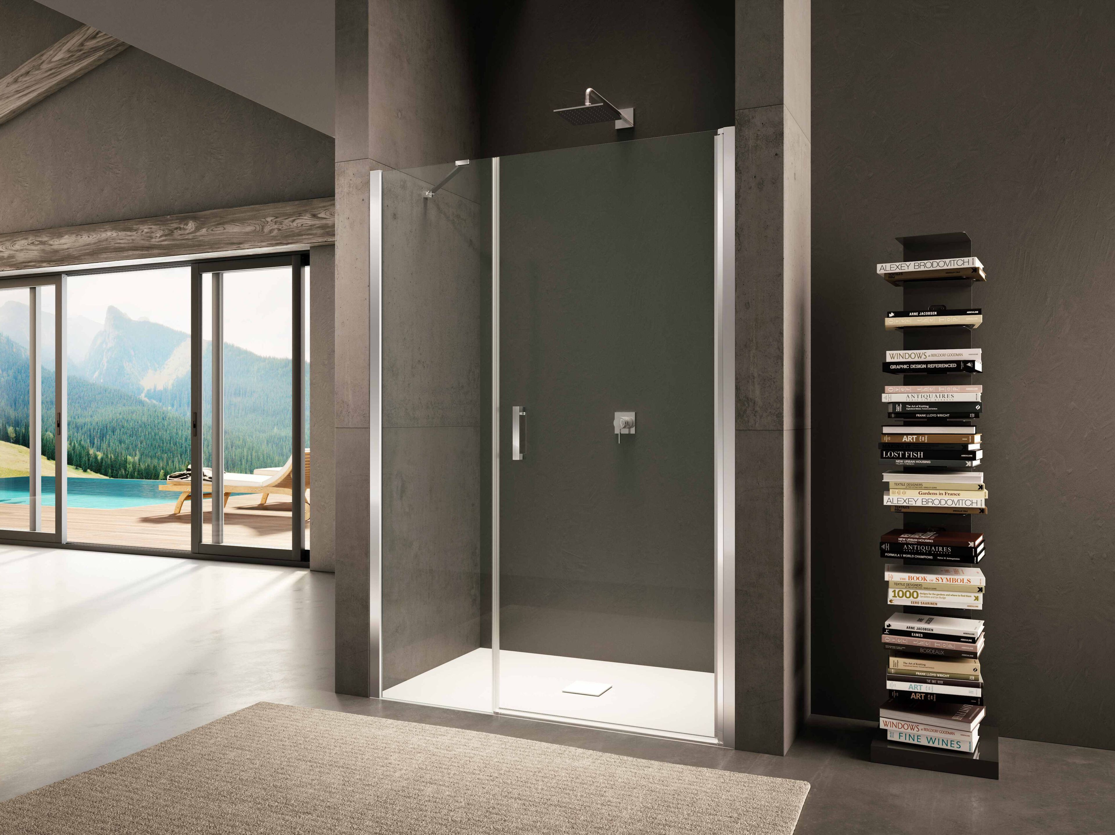 Стеклянная ниша душевая кабина с распашной дверью Provex Industrie ARCH-00131262 - Вид №1