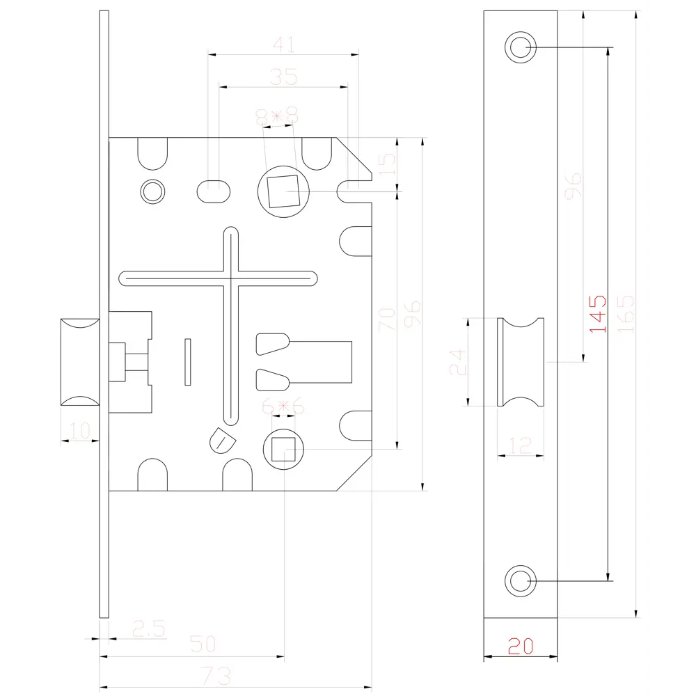 Защёлка сантехническая под фиксатор EDS-50-70 WC сталь/пластик цвет медь EDSON STLM-2157039 - Вид №4