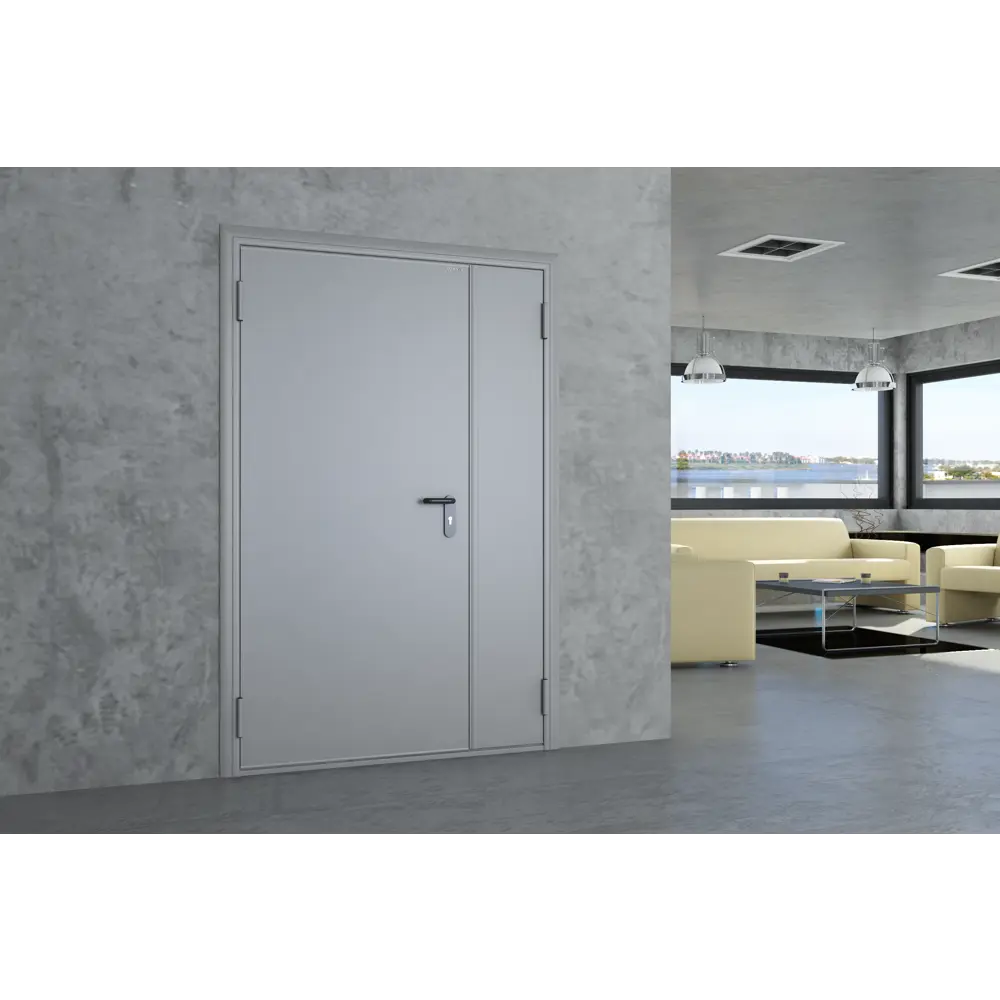 Дверь техническая 1250x2050 мм левая цвет светло-серый RAL7035 DOORHAN STLM-2172678 - Вид №3