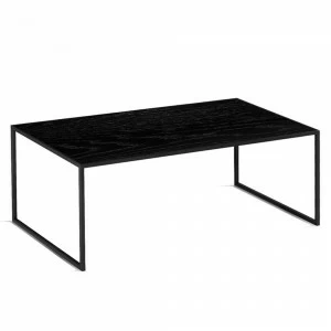 Журнальный столик прямоугольный черный дуб с черными ножками 100 см London lite black INTELLIGENT DESIGN  260889 Черный