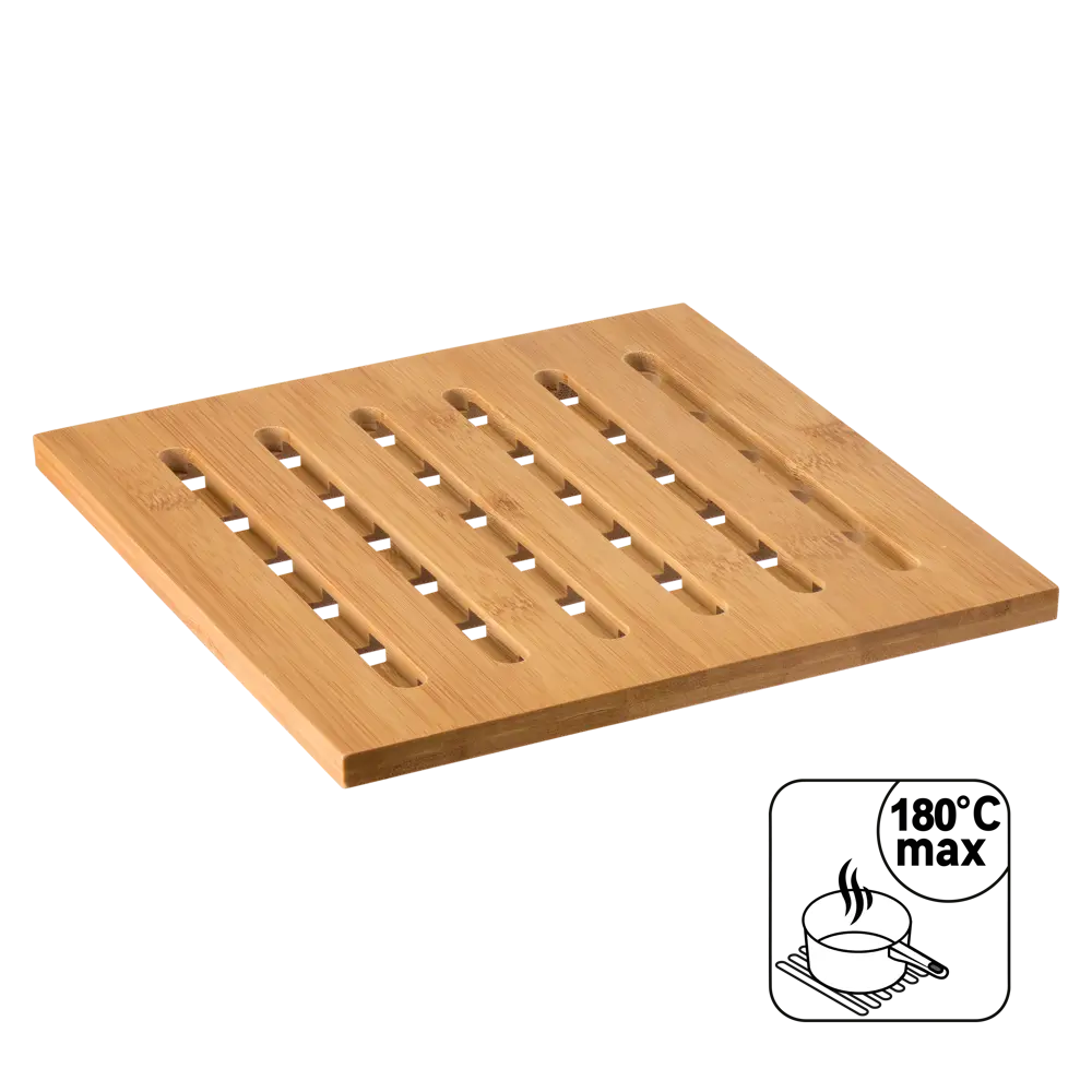 Подставка под горячее 20x20x1 см бамбук цвет бежевый Santreyd STLM-2012073 - Вид №2