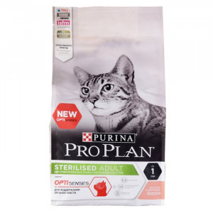 ПР0059678 Корм для кошек для стерилизованных, для поддержания органов чувств, лосось сух. 10кг Pro Plan
