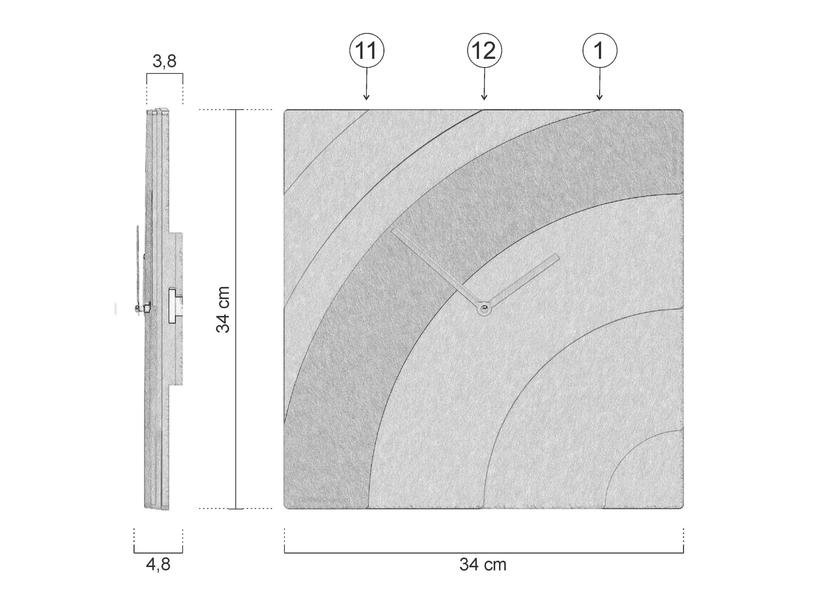 Настенные часы MDF CalleaDesign WAVES ARCH-00087159 - Вид №4