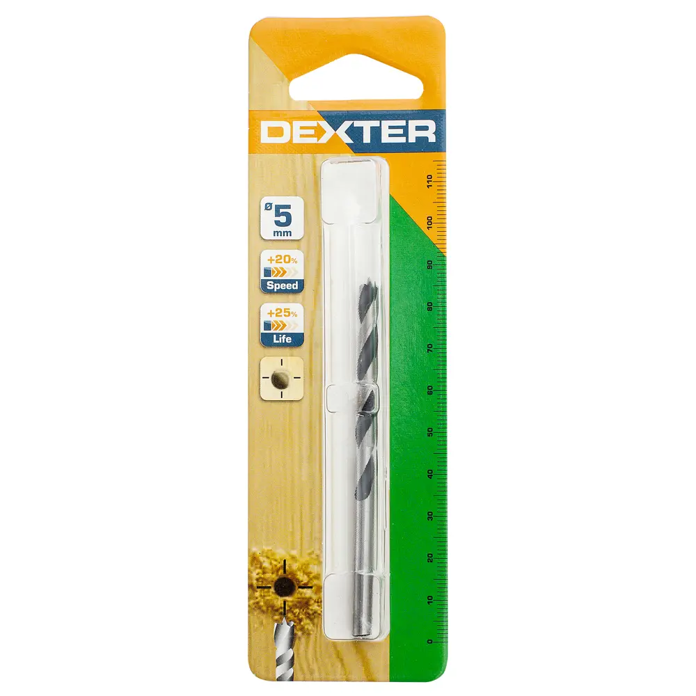 Сверло по дереву спиральное 5x85 мм Dexter SM323 STLM-2008453 - Вид №3