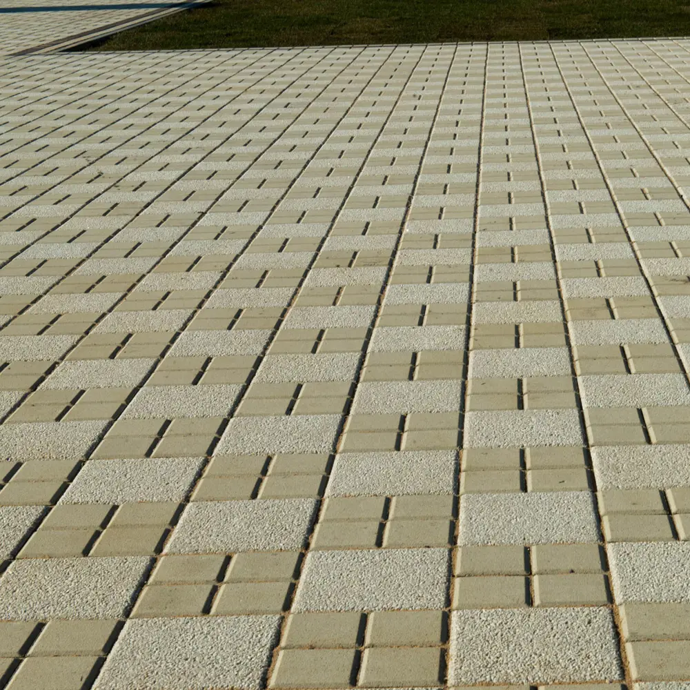 Плитка тротуарная двухслойная Braer Лувр 100x100x60 мм цвет песочный Santreyd STLM-2121126 - Вид №3
