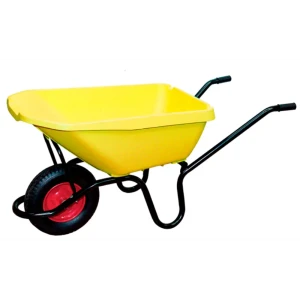 Тачка садовая Павловская Заря одноколесная 175 кг 110 л полипропилен желтый