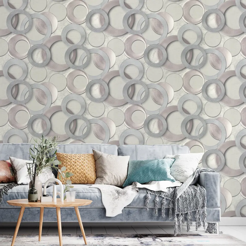 Обои флизелиновые Wall Decor Турин бежевые 1.06 м 75156-45 STLM-2184850 - Вид №2