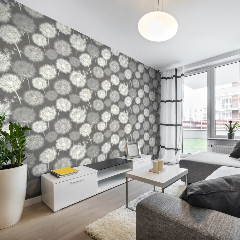 АСПЕКТ РУ Соло - Флизелиновые обои графит для стильного интерьера 85471117 STLM-0062897 - Вид №3