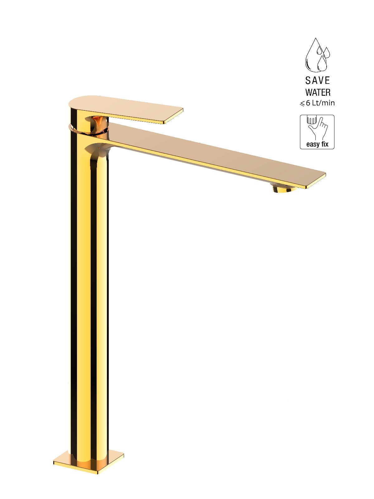 Высокий однорычажный смеситель для раковины Rubinetterie Frattini Нарцисс ARCH-00003069 - Вид №8