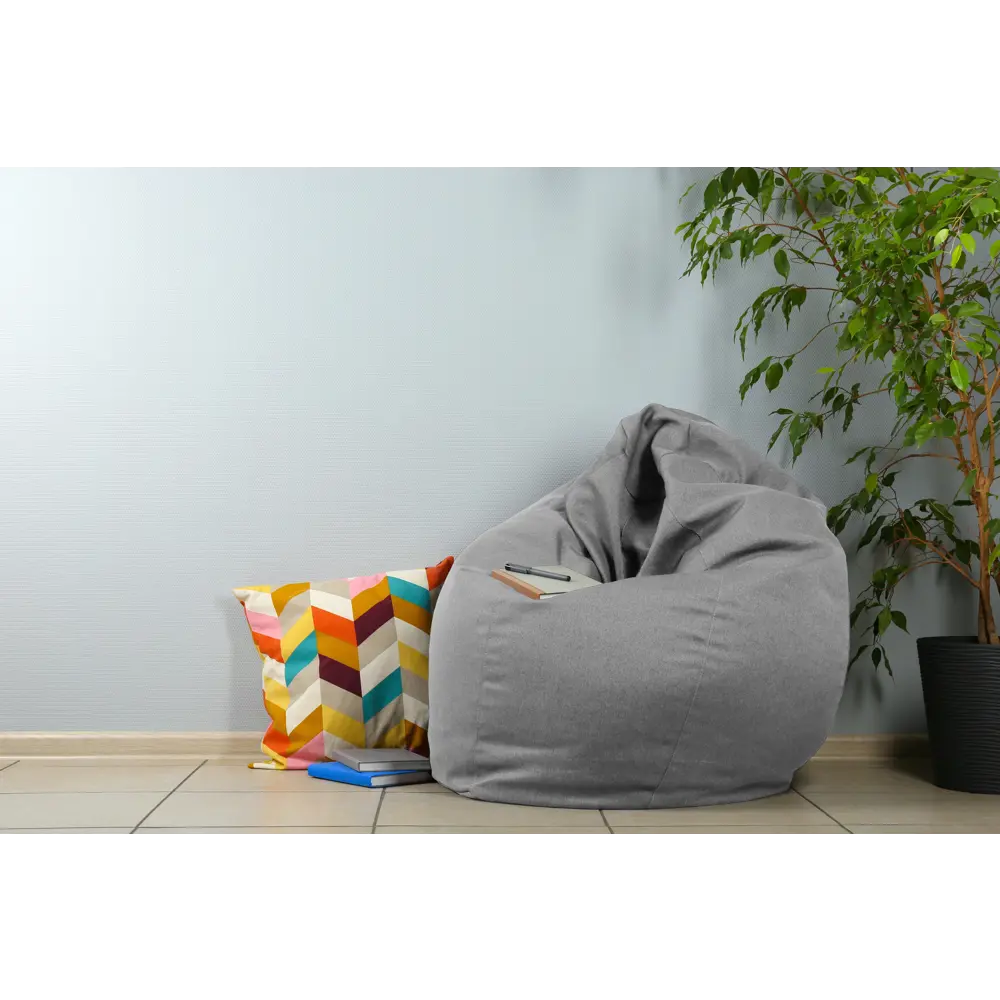 Кресло-груша полиэстер Seasons светло-серый 70x120 см STLM-2063513 - Вид №3