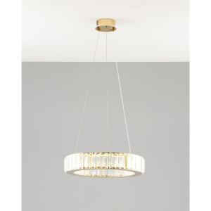 Люстра подвесная V9060-PL Columbia 1 лампа 18 м² цвет золотой MODERLI