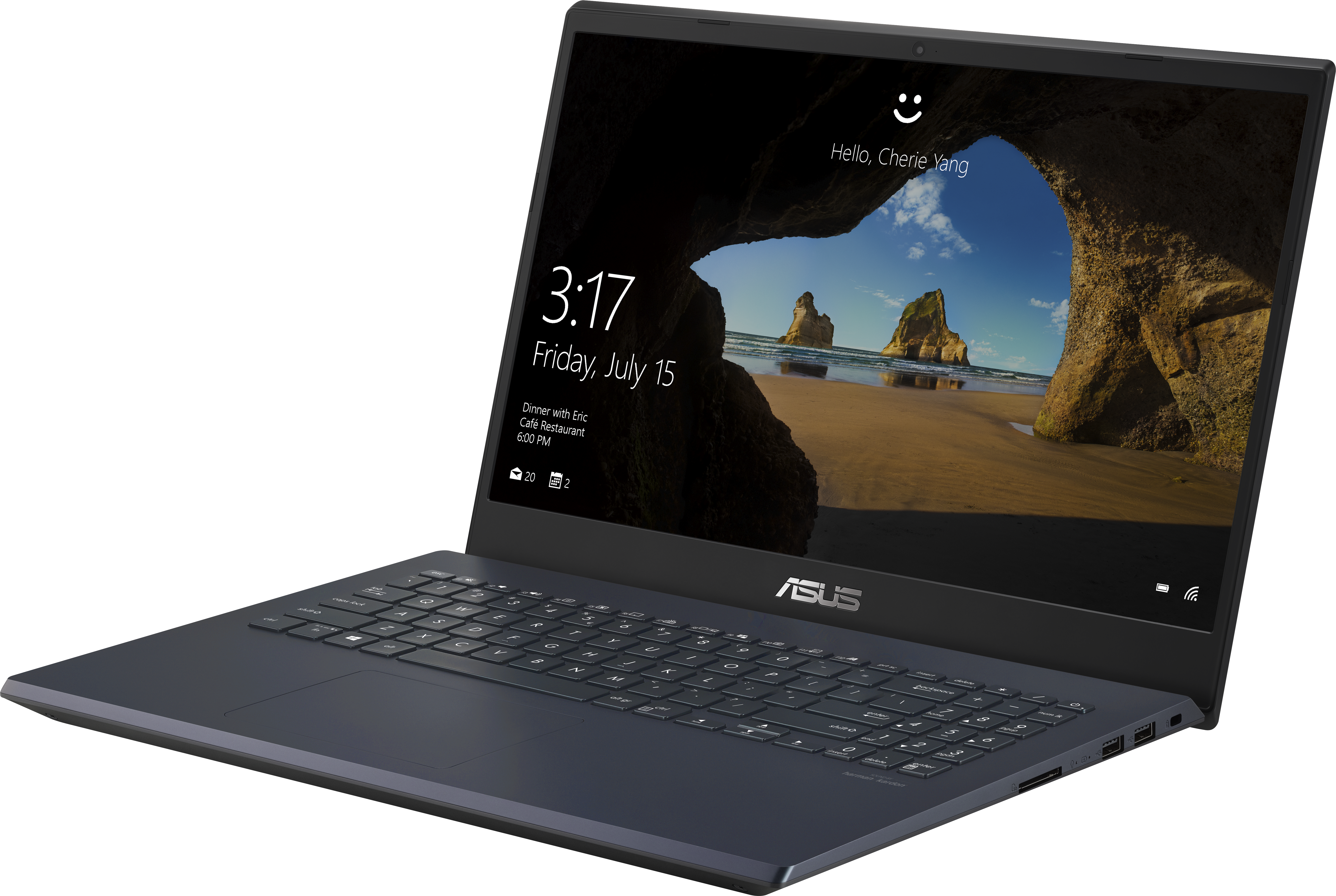 90NB0QI1-M02480 x571li-bq155t 15.6"(1920x1080 (матовый) ips)/intel core i5 10300h(2.5ghz)/8192mb/512ssdgb/nodvd/ext:nvidia geforce gtx1650ti(4096mb)/cam/bt/wifi/war 1y/2.14kg/star black/w10 ASUS Santreyd  - Вид №2