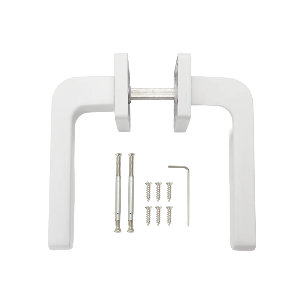 Дверная ручка на розетке Edson EDS-02-Q1 без запирания цвет белый STLM-2030559 - Вид №1