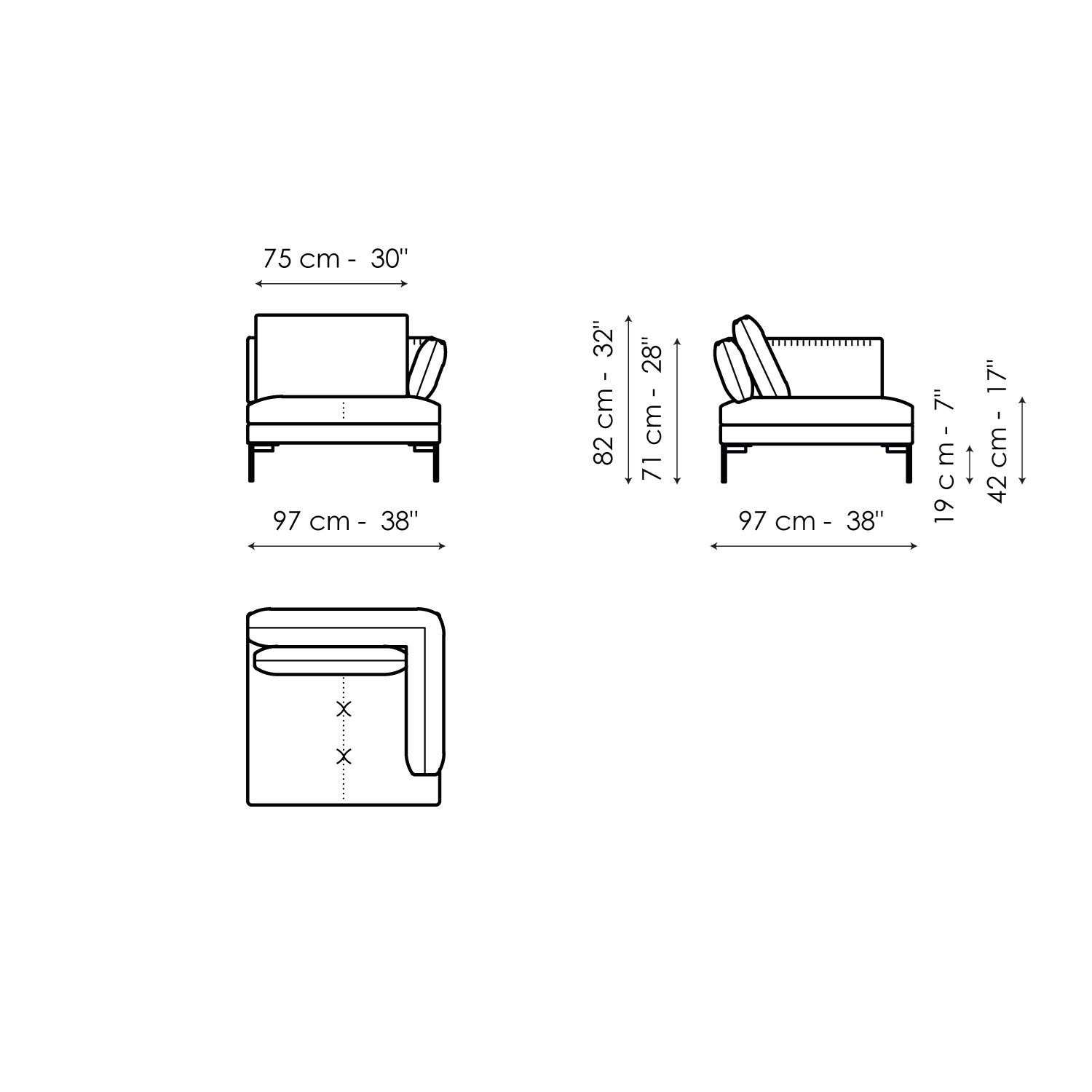 Ткань диван BONALDO ALIANTE ARCH-00100553 - Вид №21