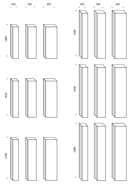Деревянный секционный шкаф Caccaro Wallover® ARCH-00129082 - Вид №2