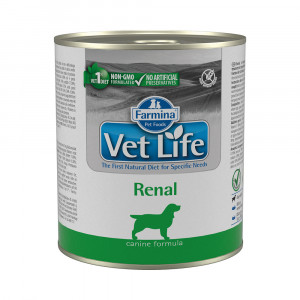 ПР0058321*6 Корм для собак Vet Life Renal при почечной недостаточности паштет банка 300г (упаковка - 6 шт) Farmina