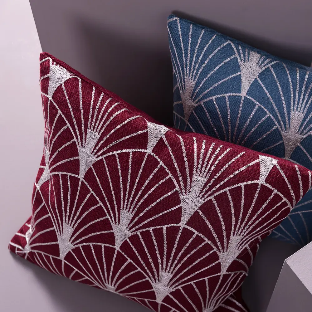 Подушка Great Gatsby Веера 40х40 см цвет синий WESS STLM-2154816 - Вид №2