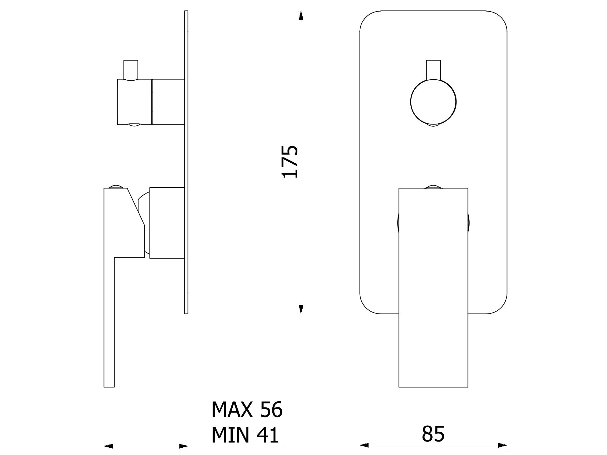 Встраиваемый смеситель для душа с переключателем IB сердцеед ARCH-00129592 - Вид №10