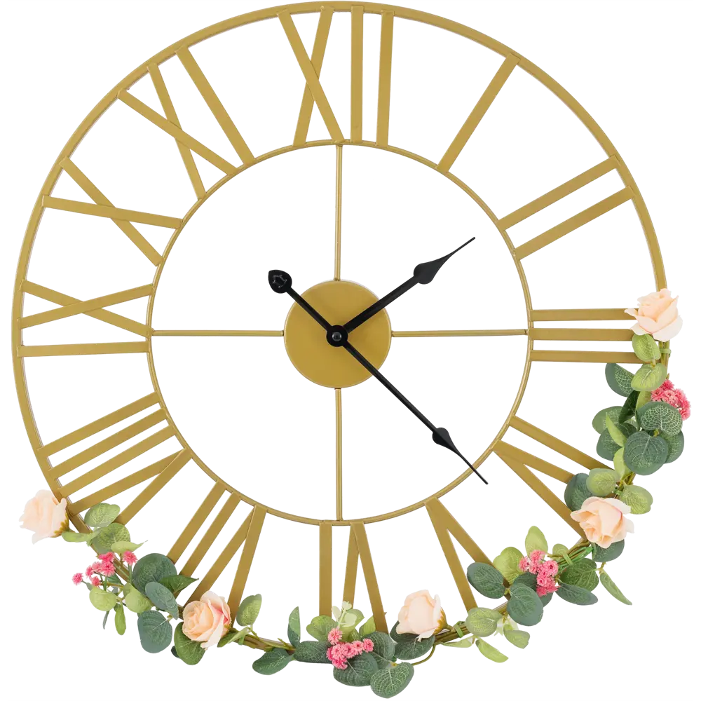 Настенные часы Atmosphera Vintage с цветами ø50 см 173800 STLM-2130037