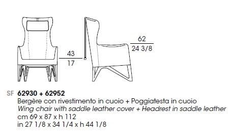 Кожаное кресло с подлокотниками Giorgetti Mobius ARCH-00110308 - Вид №6