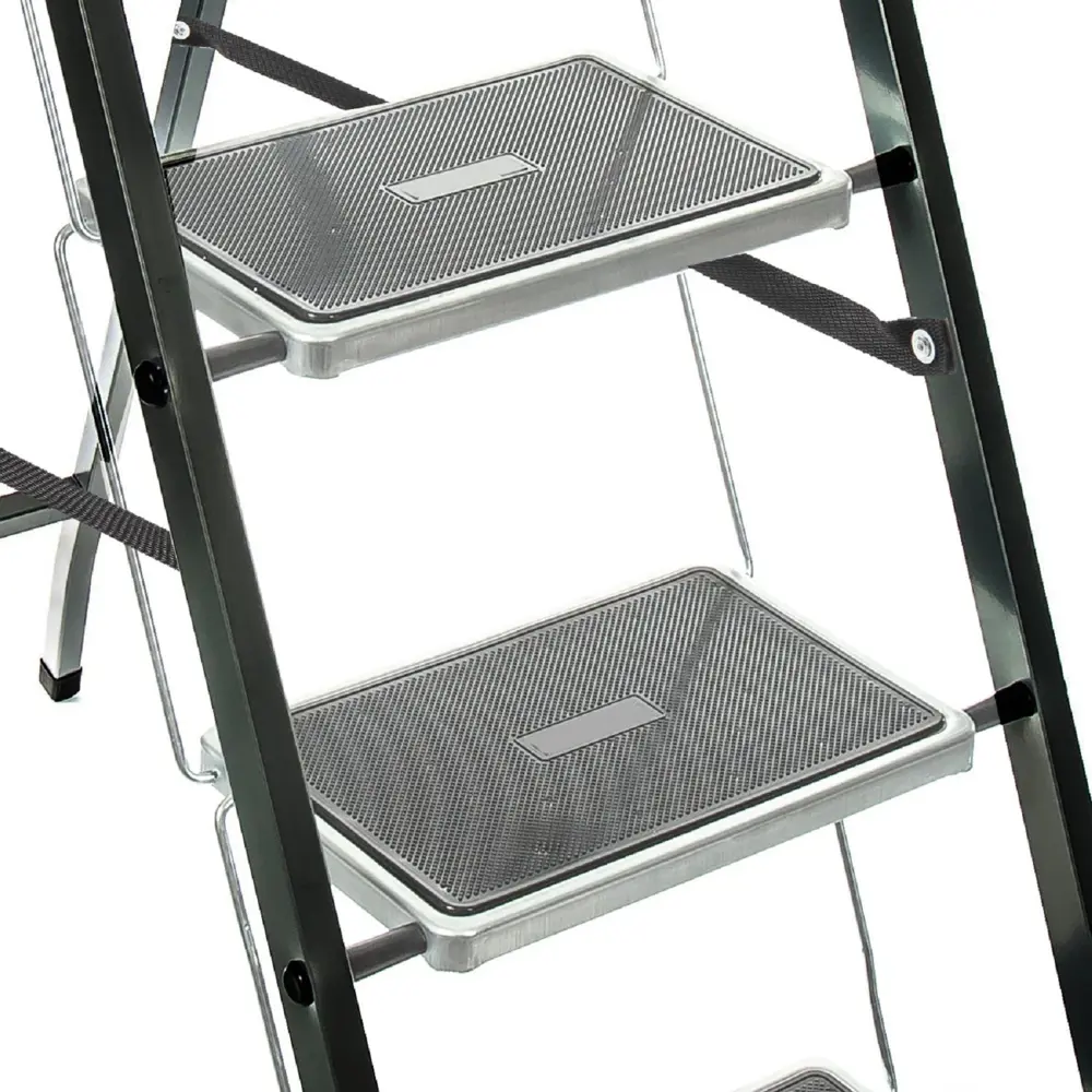 Стальная стремянка Zalger 5-ступенчатая с противоскользящим покрытием 87889950 STLM-0076013 - Вид №2