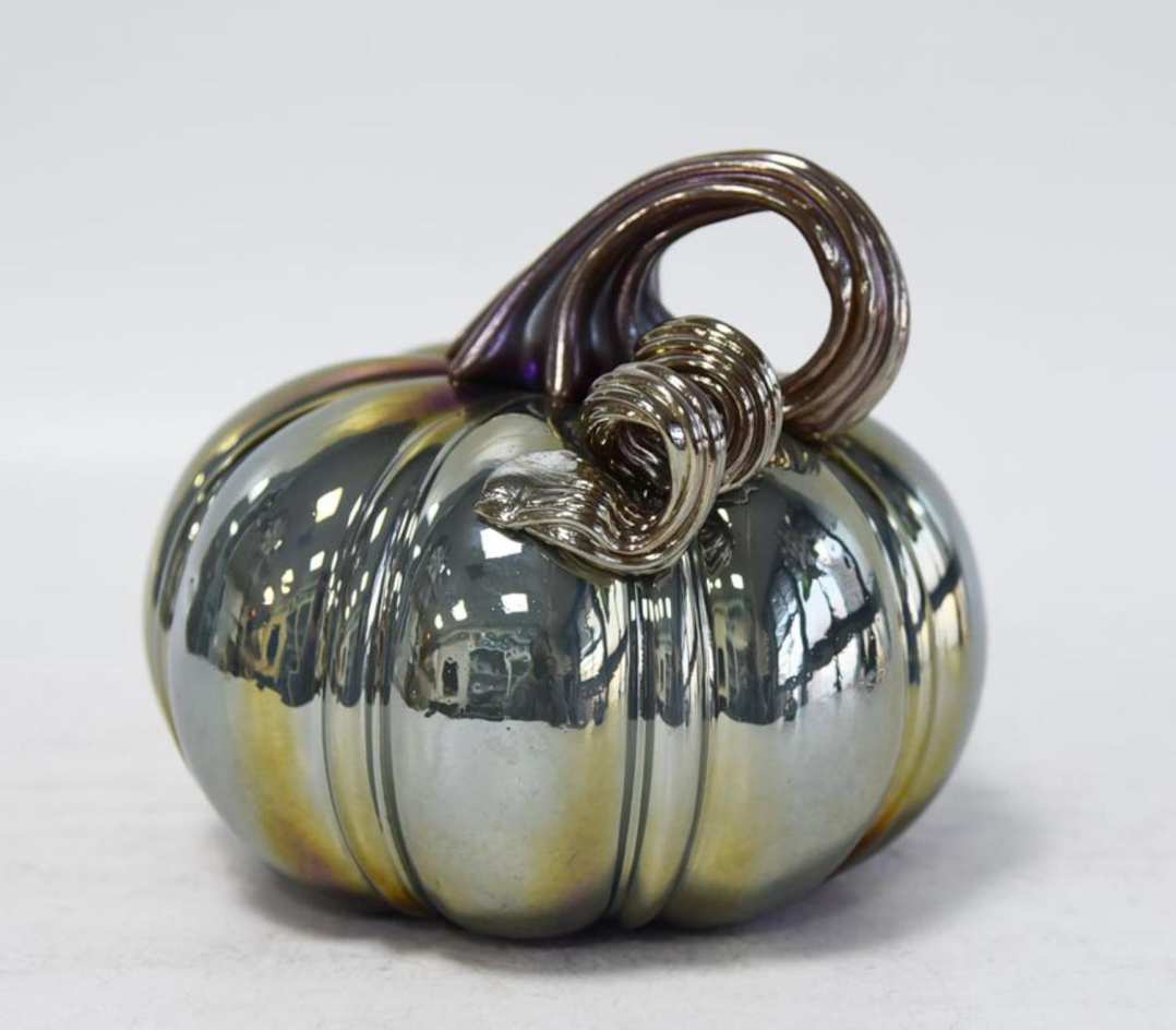 89309 Фигура декоративная зеленый перламутртыква 15 см стекло COR MULDER Santreyd 