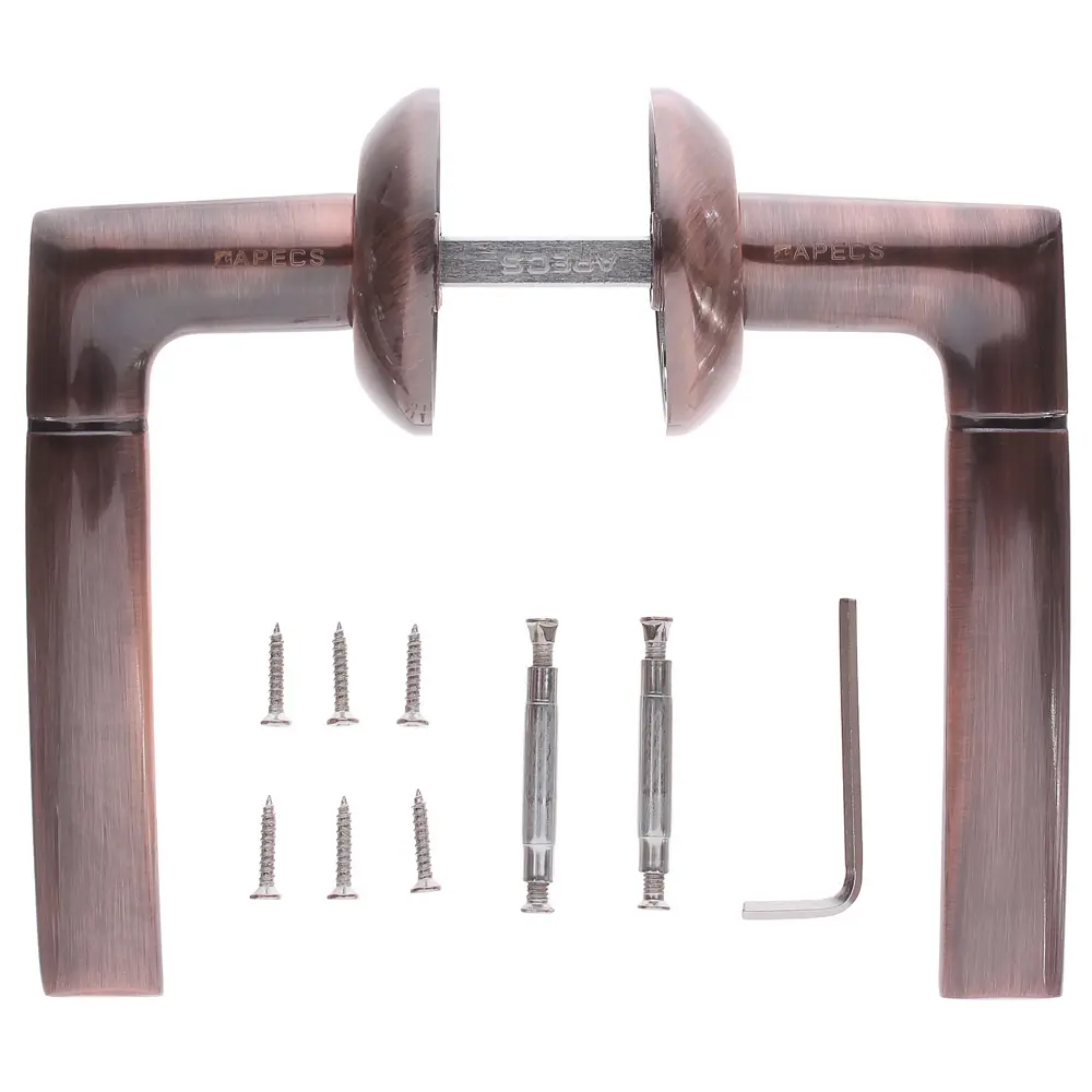 Ручки дверные Megapolis "Shanghai" H-0854-A-AC, цвет античная медь ARMEX STLM-2083221 - Вид №2