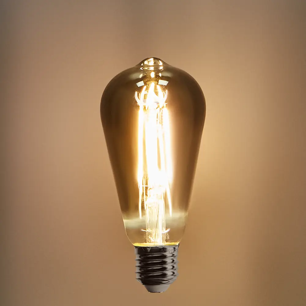 Декоративная филаментная лампа Voltega ST64 дымчатая Эдисон 7Вт E27 89346003 STLM-1497595