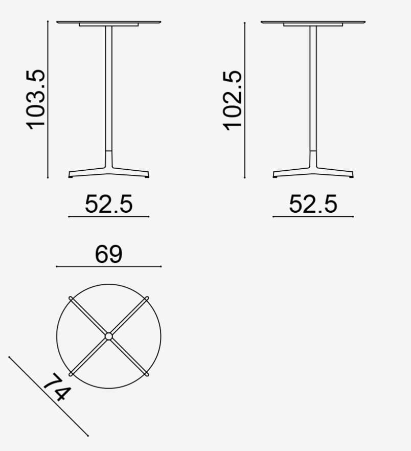 Стол со спицами Arper Wim ARCH-00041896 - Вид №15
