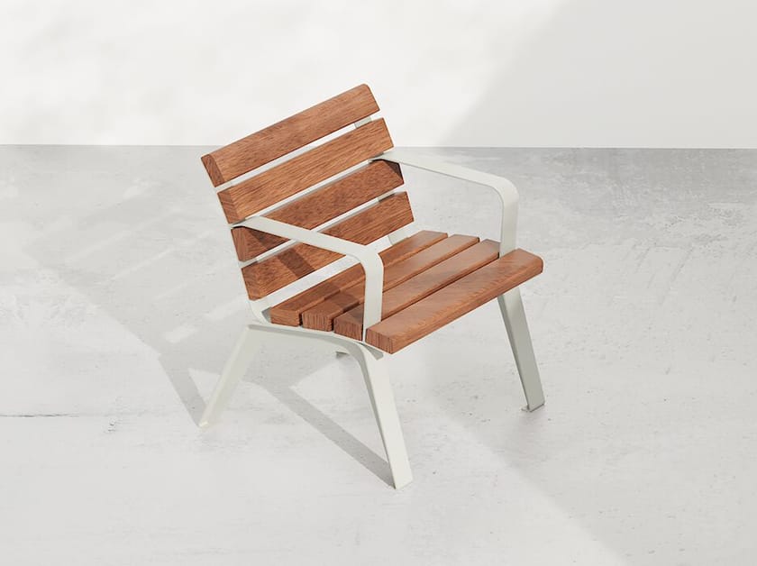 Одноместное сиденье с подлокотниками и лентами из Окуме DIMCAR ARCH-00009758