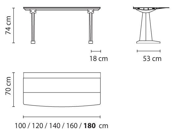 Прямоугольный стол из алюминия и дерева BD Barcelona Aluminium ARCH-00003793