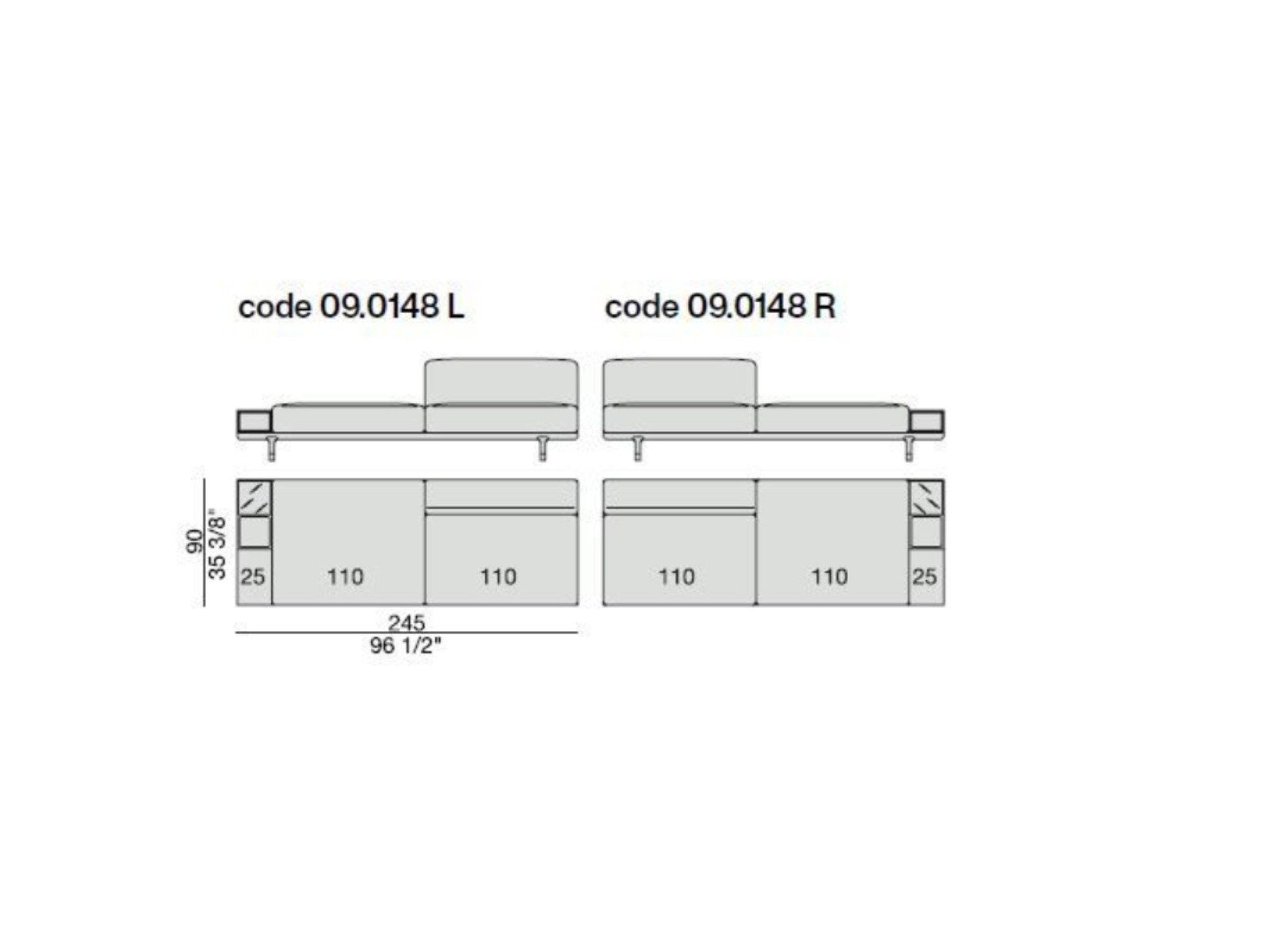 Съемный тканевый диван с журнальной стойкой Porada Soul ARCH-00074706 - Вид №5