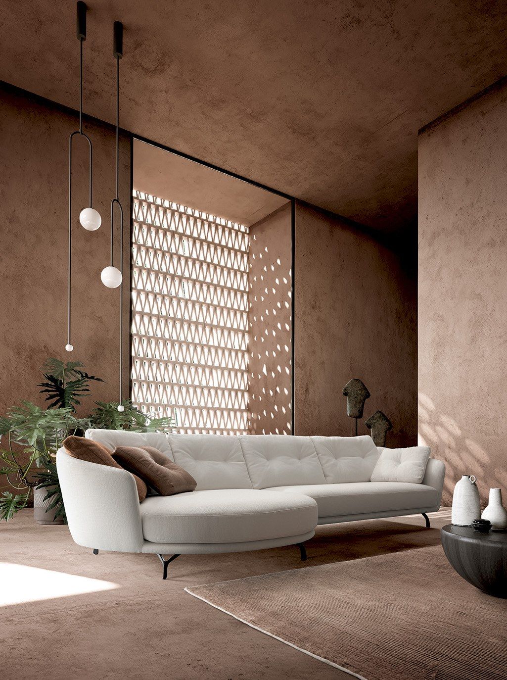 Модульный диван с полуостровом VALENTINI Ethos ARCH-00098306 - Вид №3