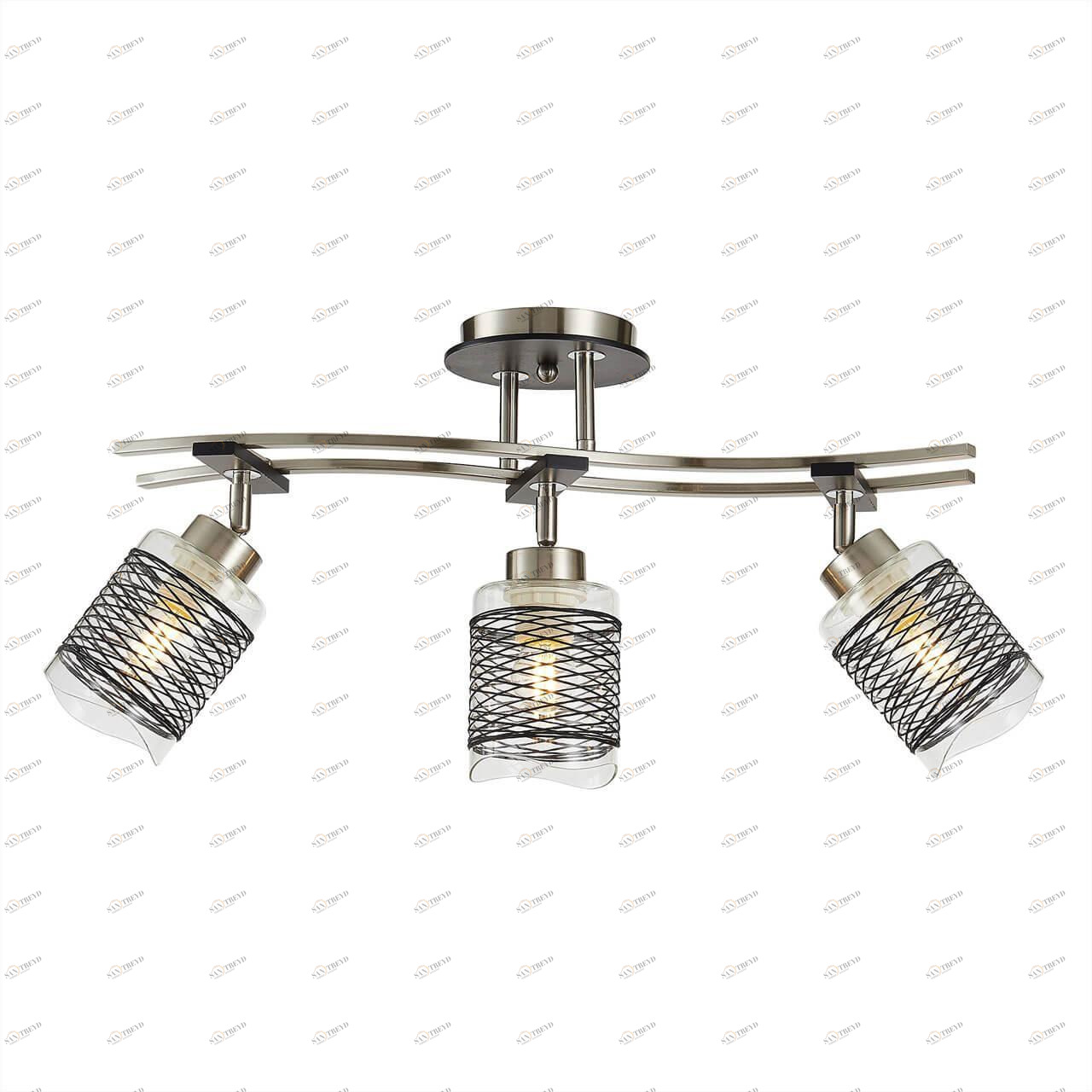 Спот потолочный на 3 лампы венге "Мерида" CL142132 CITILUX МЕРИДА 00-3924560 Коричневый;прозрачный 