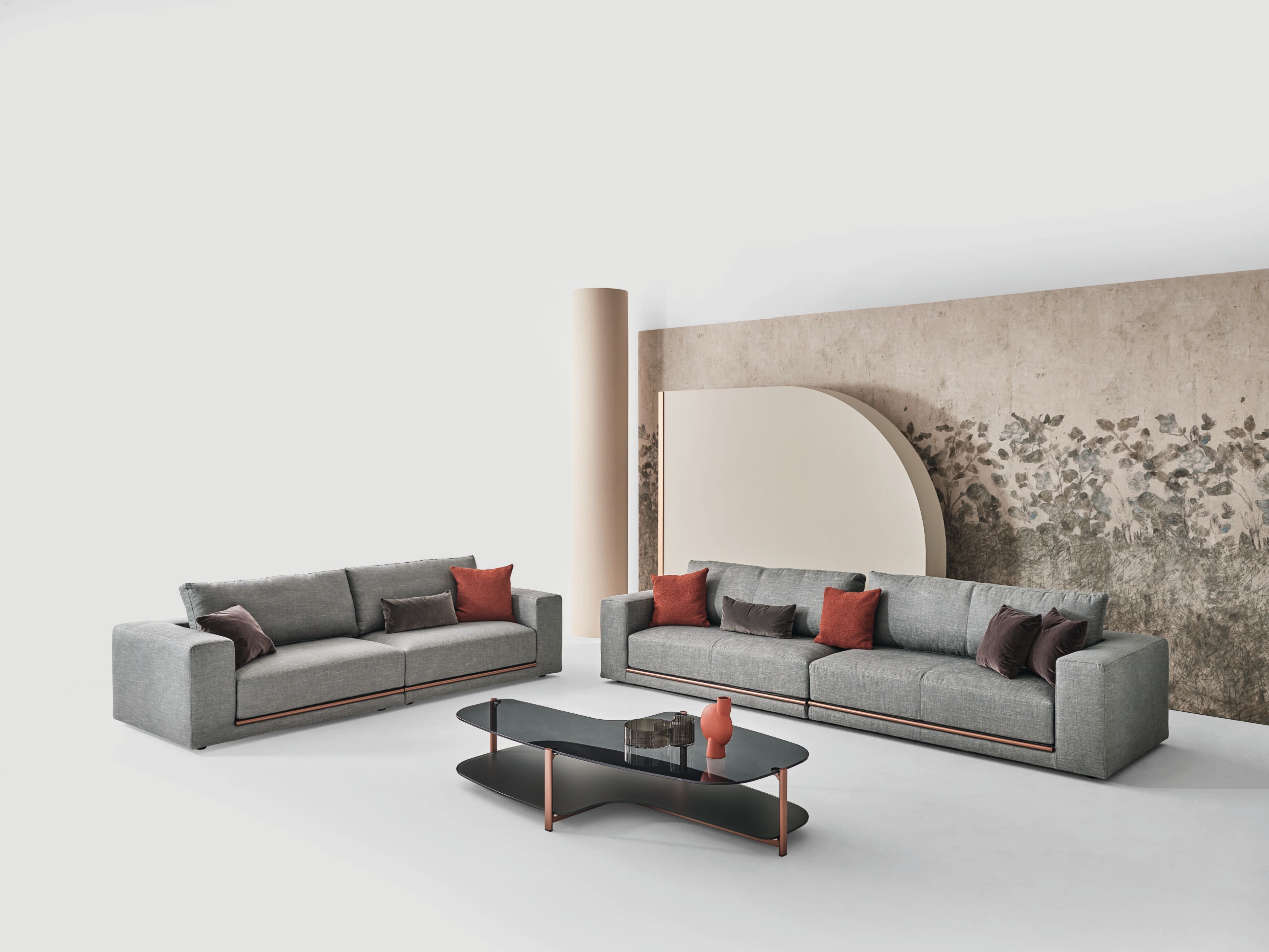 Низкий стол из стали и хрусталя Bontempi Casa PAGODA ARCH-00053562 - Вид №4