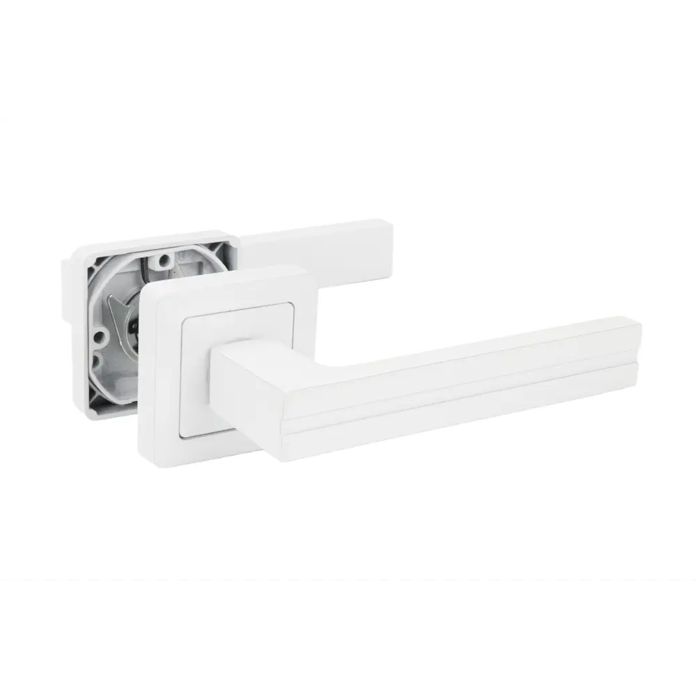 Дверная ручка на розетке Edson EDS-04-Q1 без запирания цвет белый STLM-2059692