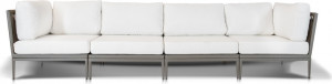 192 "Касабланка" диван плетеный модульный четырехместный, серо-коричневый 4SIS