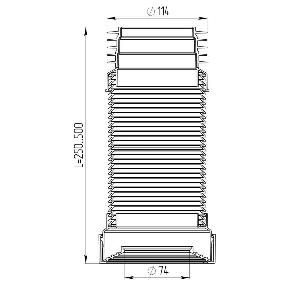 Гофра для унитаза 100 мм армированная 89415224 STLM-2106120 Santreyd  - Вид №2
