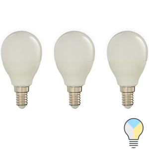 Набор умных ламп светодиодных Wi-Fi Osram Smart Plus E14 220-240В 5Вт шар малый матовая 470 лм изменение оттенков белого 3 шт