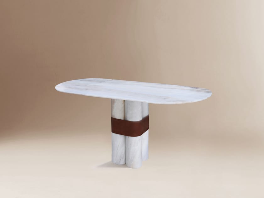 Овальная консоль из мрамора Estremoz DOVAIN STUDIO ARCH-00054570