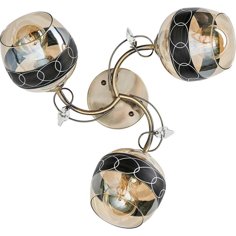 Люстра потолочная Ritter NAPOLI 52416 8 3 лампы Е27 цвет античная латунь STLM-2030014 - Вид №2