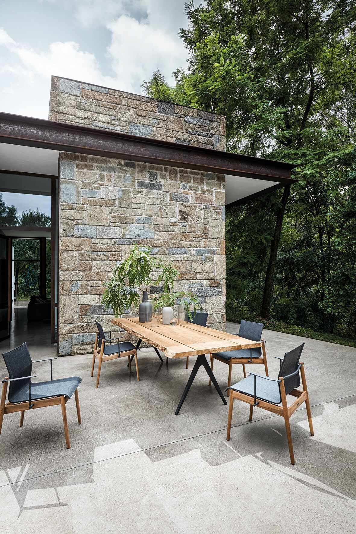 Штабелируемый садовый стул из ткани Gloster Sway ARCH-00007239 - Вид №4