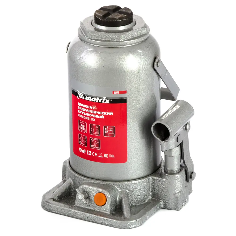 Гидравлический домкрат бутылочный Matrix 20 тонн для автосервиса 81967131 STLM-0015969