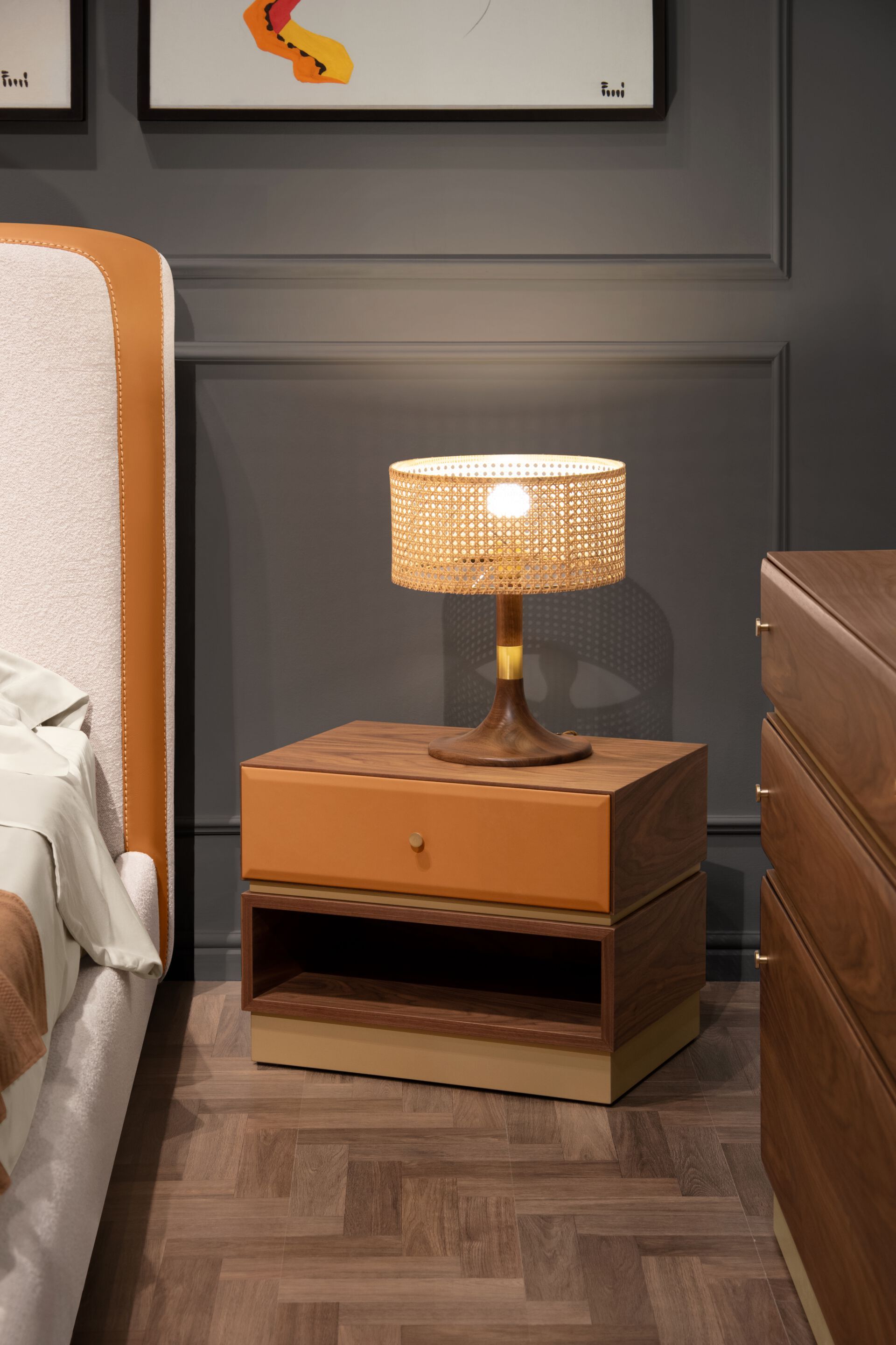 Венская соломенная настольная лампа Formitalia Partagas ARCH-00130663 - Вид №1