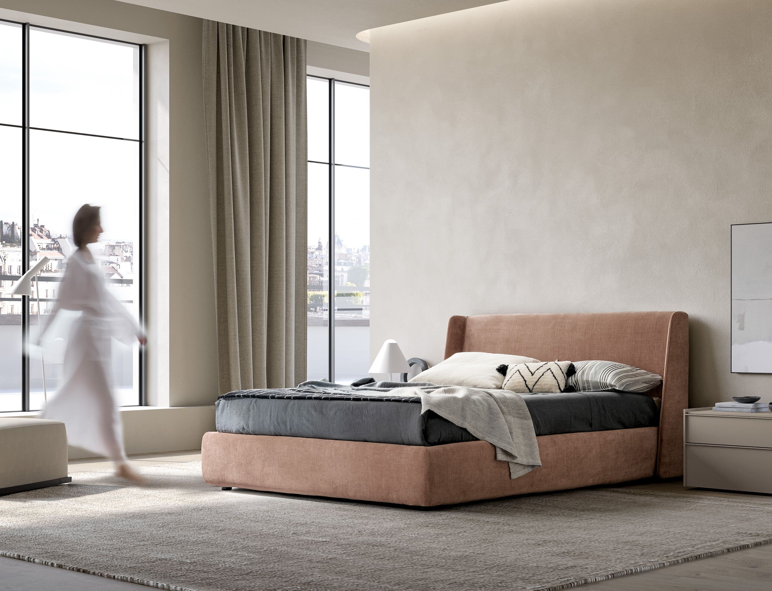 Двуспальная кровать из ткани Adok WAVE ARCH-00077732 - Вид №6