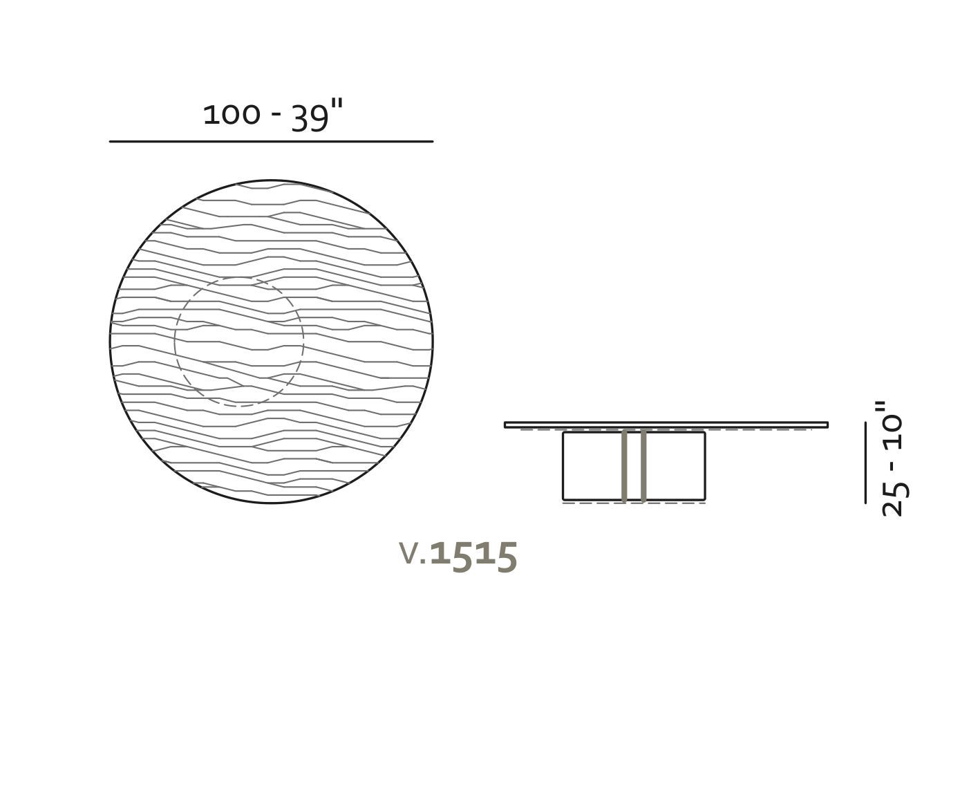Круглый журнальный столик из керамогранита Max Divani KRISA ARCH-00099383 - Вид №3